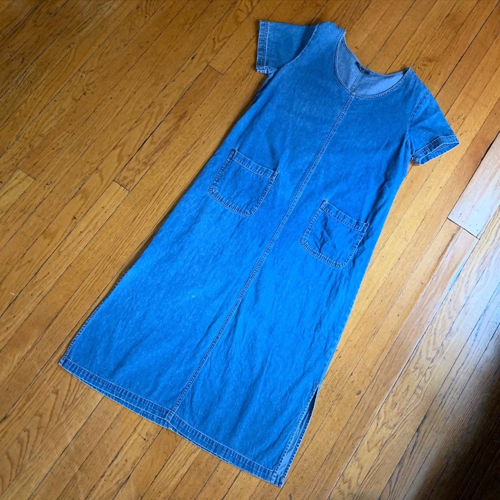 Vintage 1990s Denim Maxi Dress